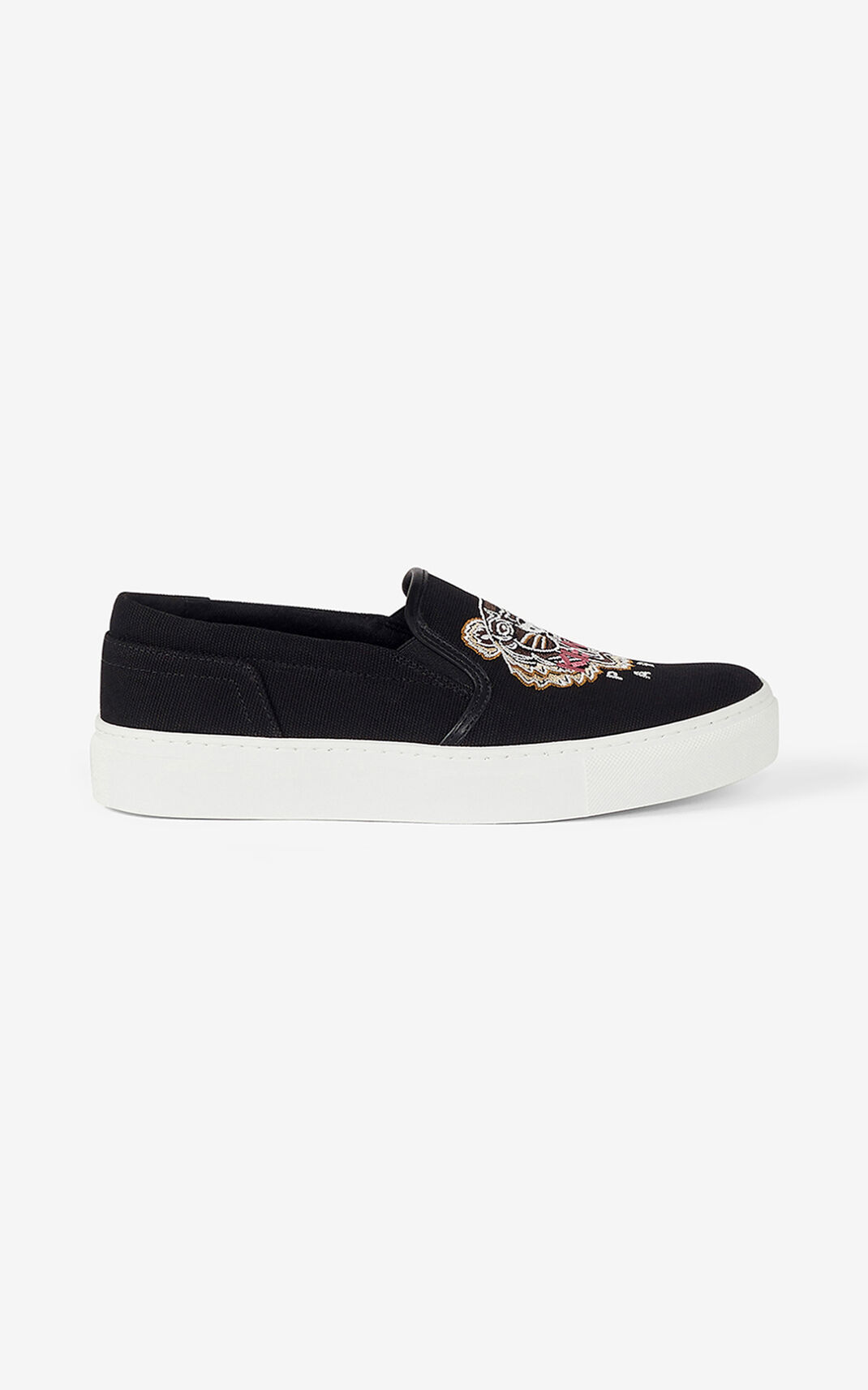 Baskets Kenzo Femme K Skate Tiger slip on Noir RKNET-7140